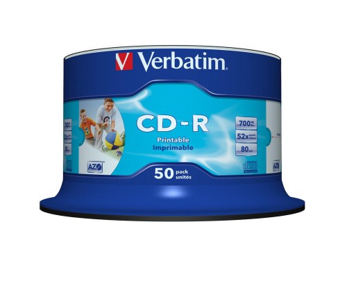 Verbatim CD-R 52x 700MB 50p cake box DataLife+,SuperAZO, Crystal, bez nadruku