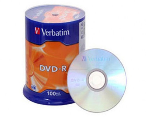 Verbatim DVD-R 16x 4,7GB 100p cake box DataLife+,AdvAZO,scr  ers, bez nadr, mat