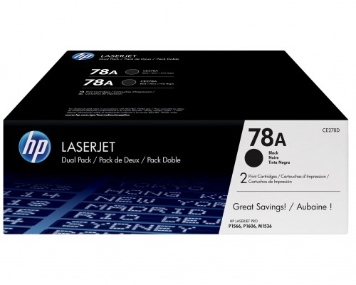 HP Toner nr 78A CE278AD Black 2pack 2x2,1K