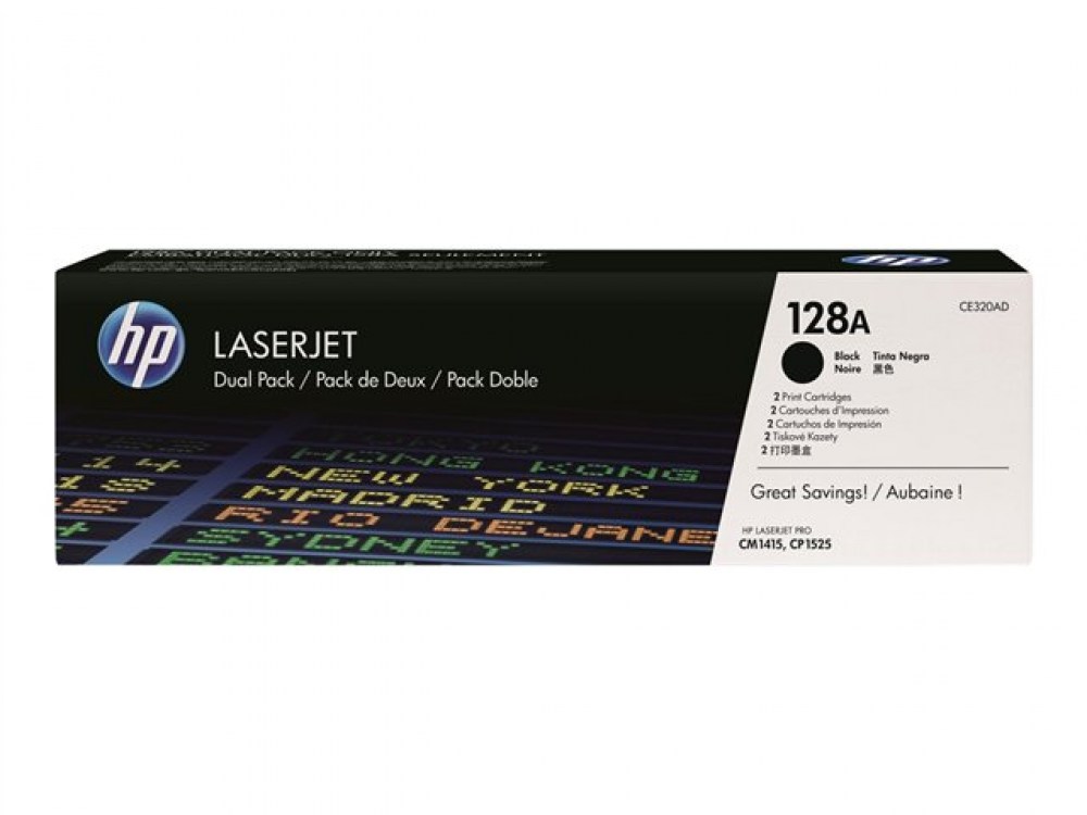 HP Toner nr 128A CE320AD Black 2pack 2x2K