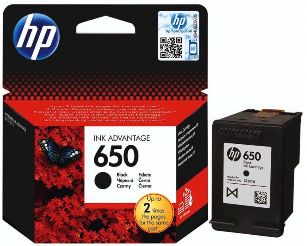 HP Tusz nr 650 CZ101AE Black