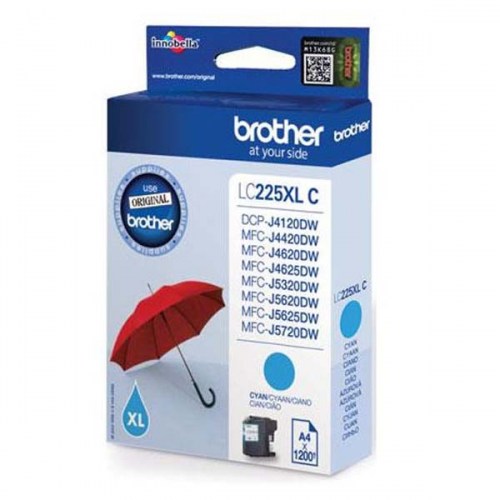 Brother Tusz LC225XLC Cyan 1,5K 
