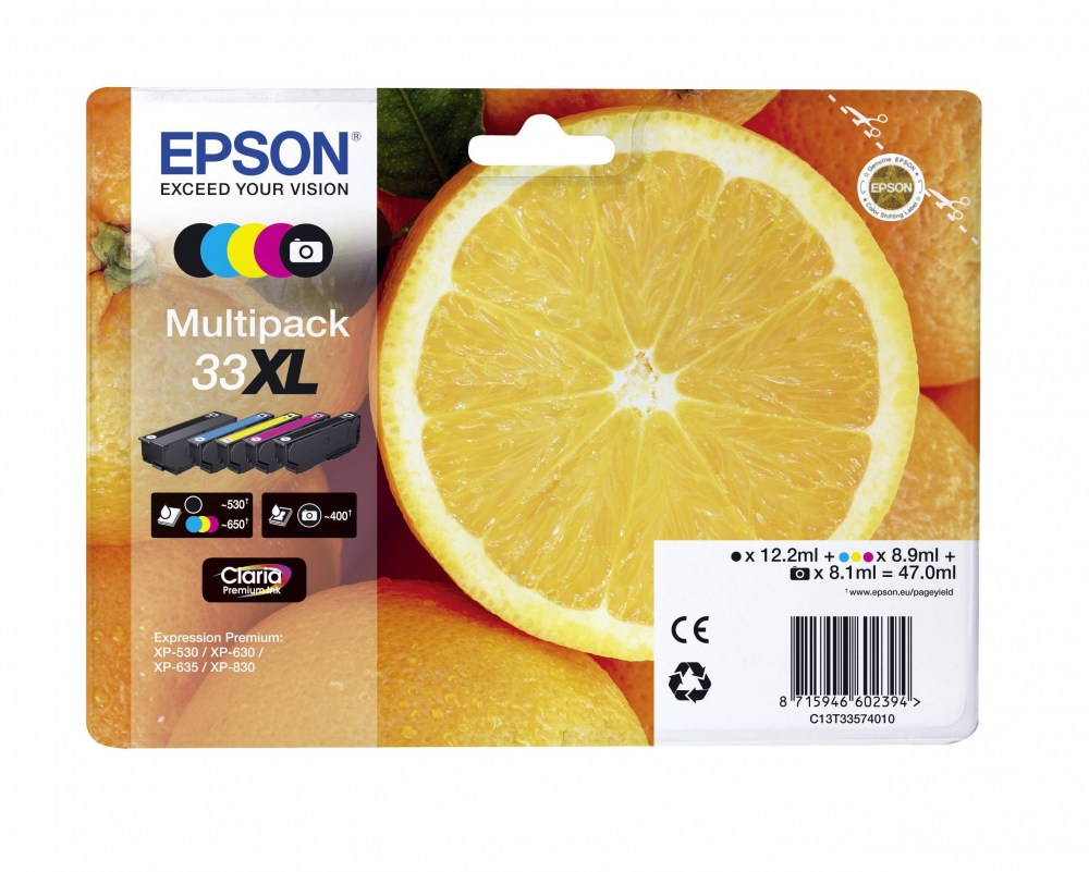 Epson Tusz Stylus T33XL T3357 CMYKPb 5pack