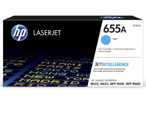 HP Toner nr 655A CF451A Cyan 10,5K 