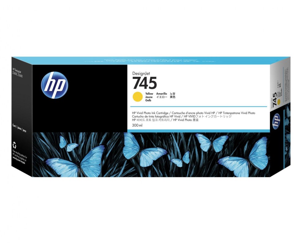 HP Tusz nr 745A F9K02A Yellow 300ml F9K02A